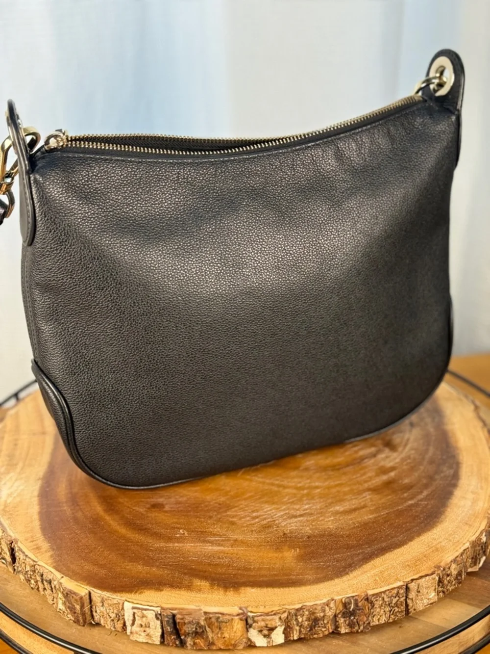 Kate Spade Black Pebbled Leather Crossbody + Gold Saffiano Wallet Bundle EUC